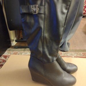 Simply Emma Knee High Boots Leather Size WIDE 11